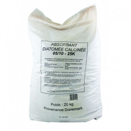 ABSORBANT TERRE DE DIATOMEE - Palette de 50 sacs de 20KG/40L