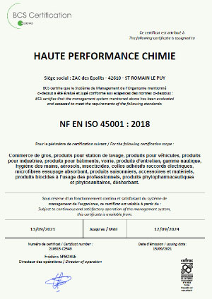 NF EN ISO 45001 : 2018